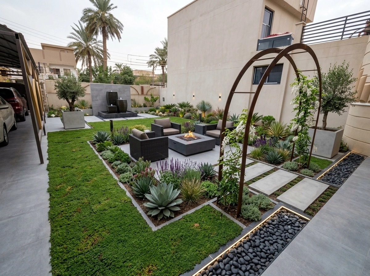 Landscape design in Contemporary Yard style — Yard by GenRoom AI