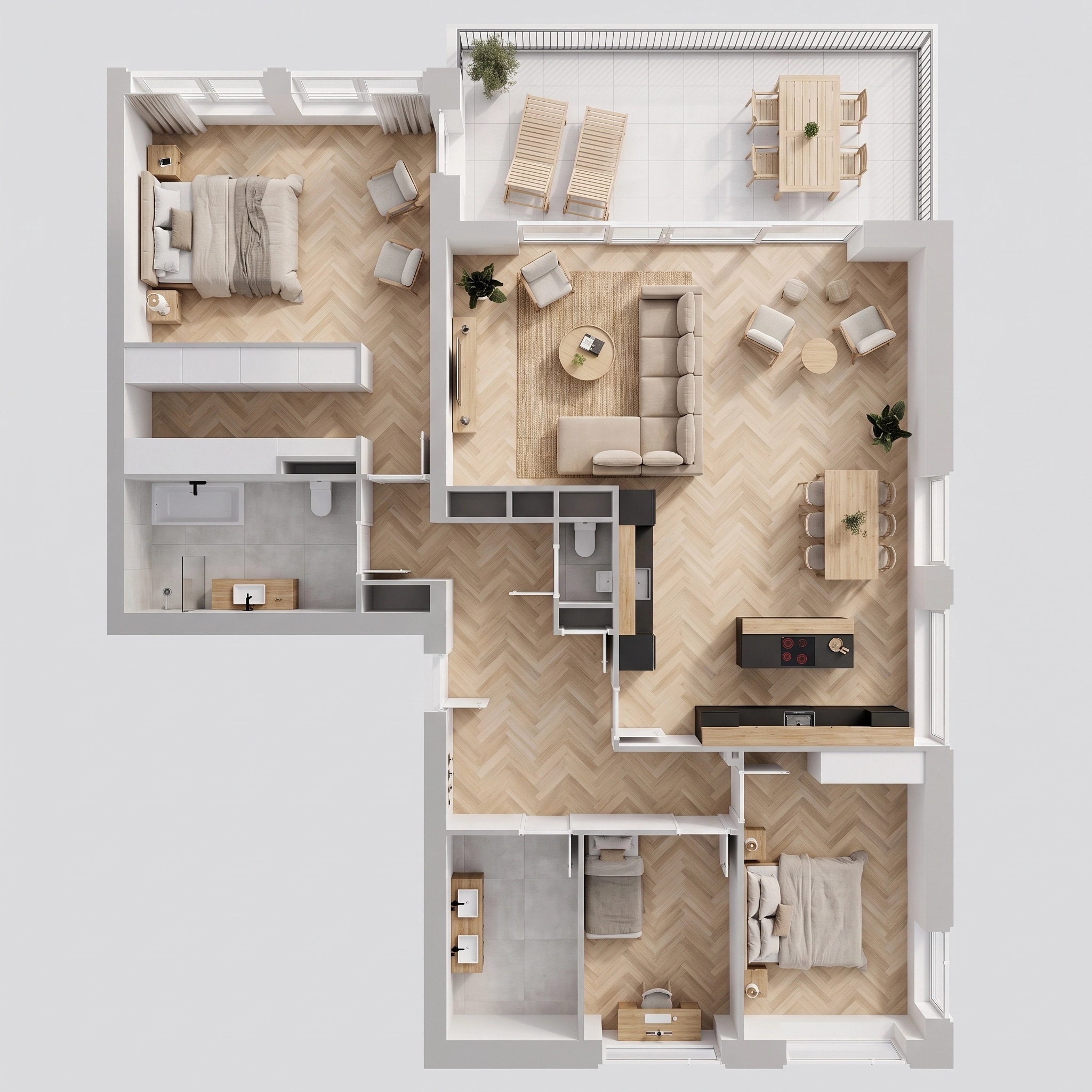 Scandinavian Living Room design — interior photo by GenRoom AI