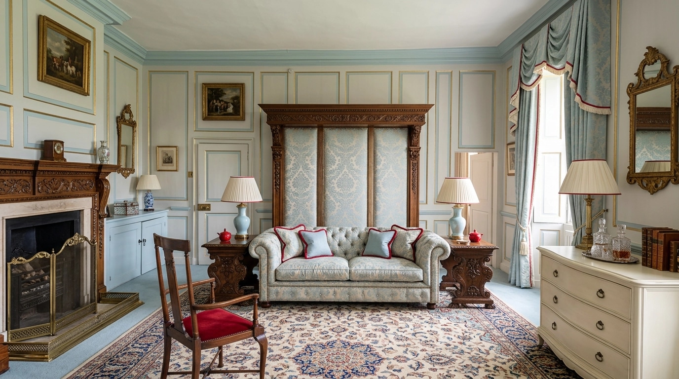 Interior design in British style — Bedroom by GenRoom AI