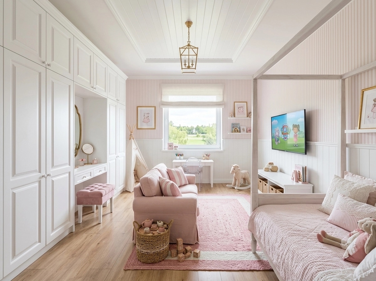 Interior design in Coastal / Hamptons style — Kids Room by GenRoom AI
