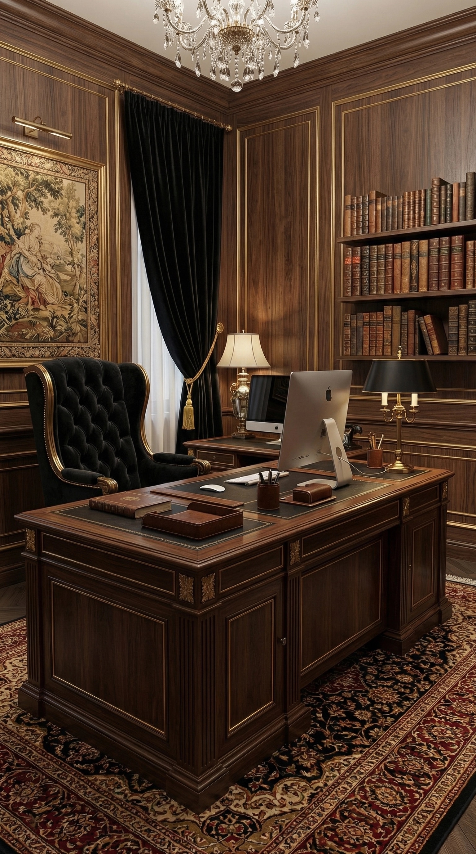 Interior design in Blacktec style — Office by GenRoom AI