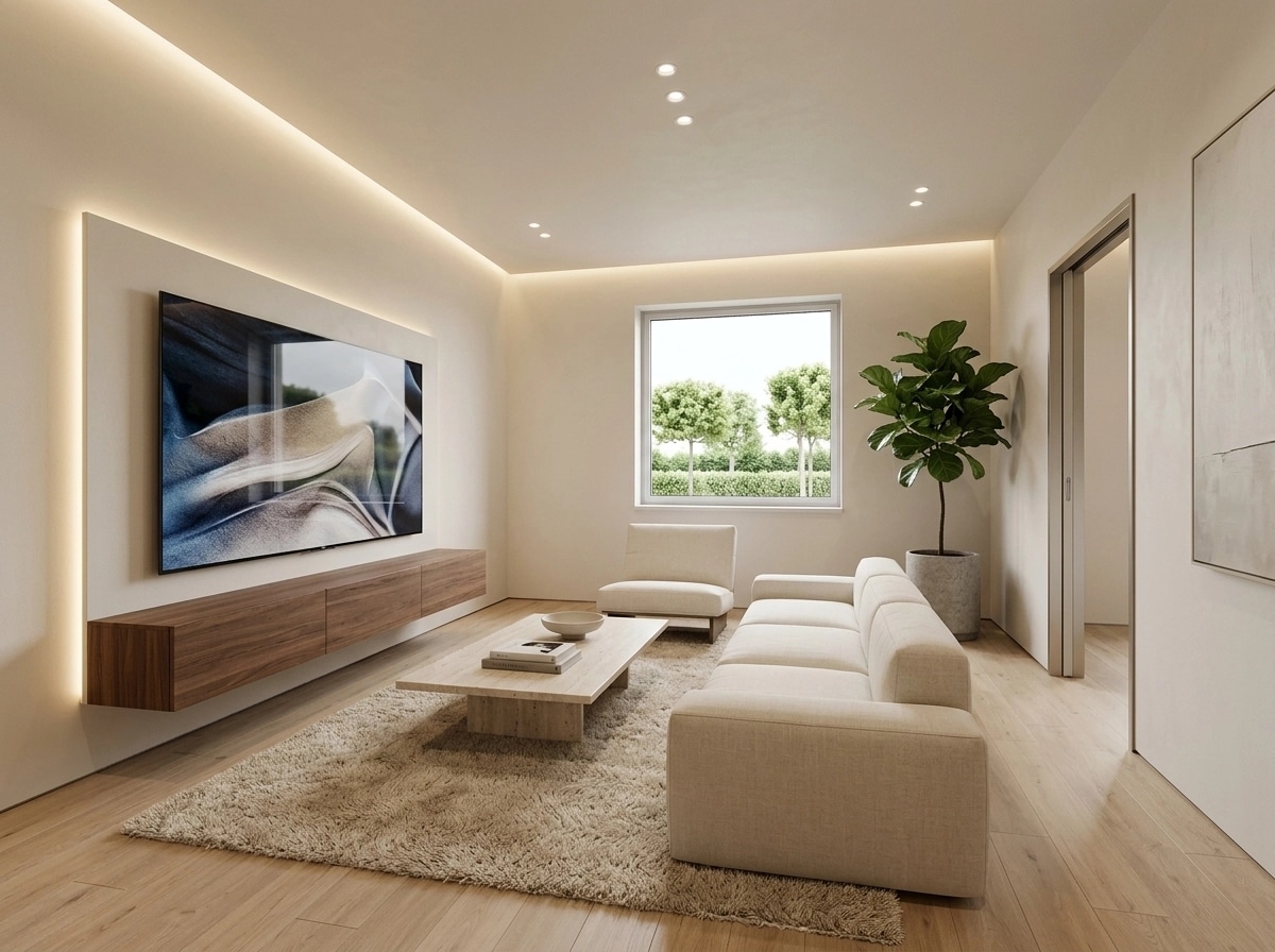 Minimalism Living Room design — interior photo by GenRoom AI