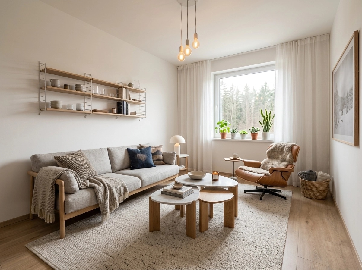 Scandinavian Living Room design — interior photo by GenRoom AI