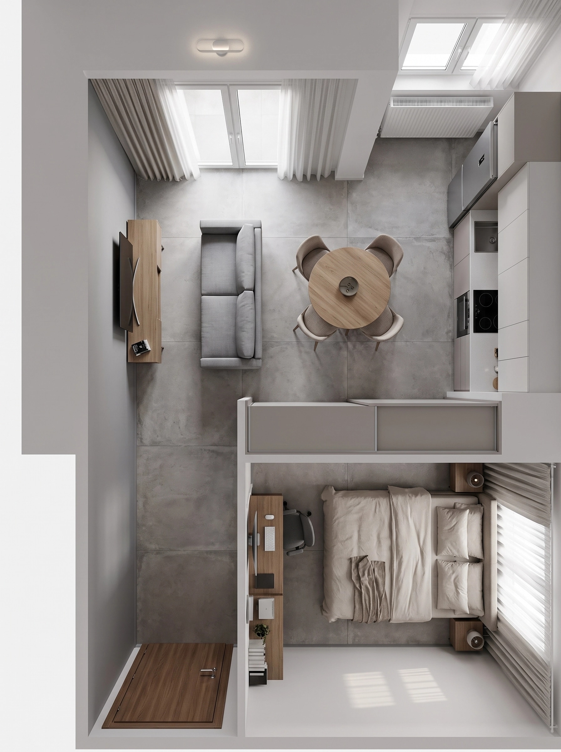 Interior design in Contemporary style — Living Room by GenRoom AI
