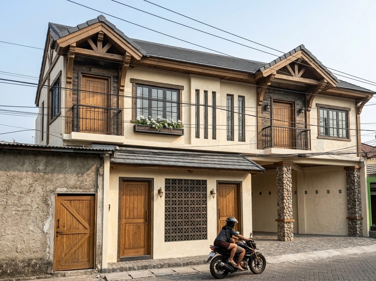 Facade design in Chalet Facade style — photo by GenRoom AI