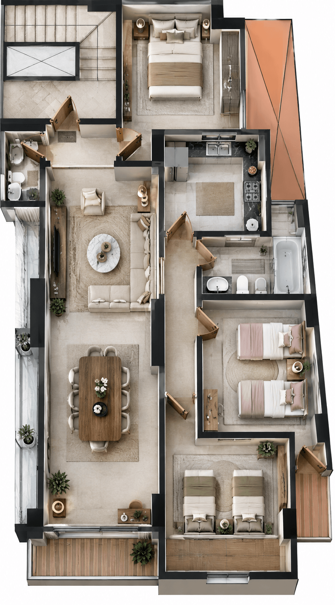 Interior design in Contemporary style — Living Room by GenRoom AI