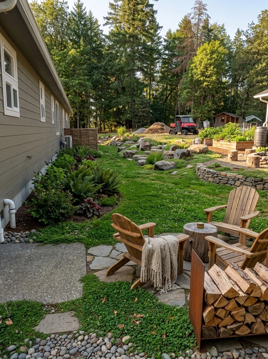 Landscape design in Eco Natural Garden style — Yard by GenRoom AI