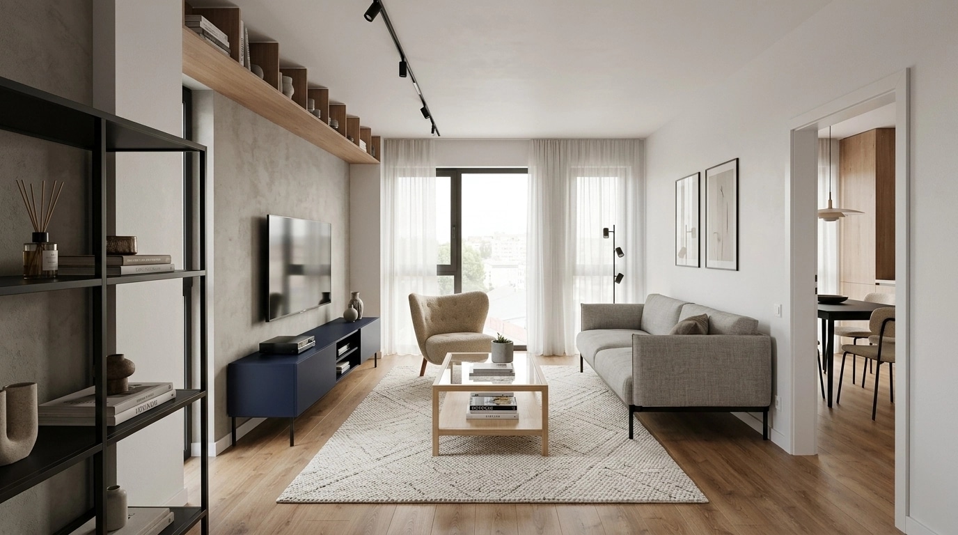Scandinavian Living Room design — interior photo by GenRoom AI