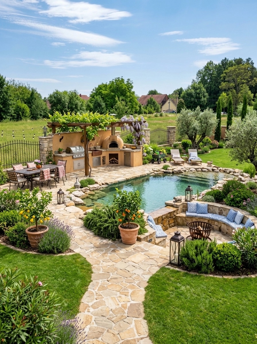 Mediterranean Yard Yard design — yard photo by GenRoom AI
