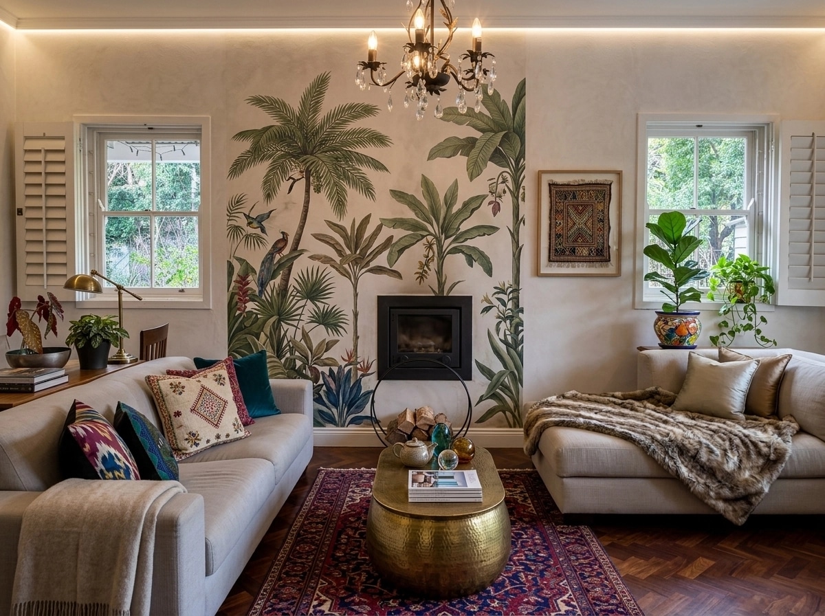 Interior design in Eclectic style — Living Room by GenRoom AI