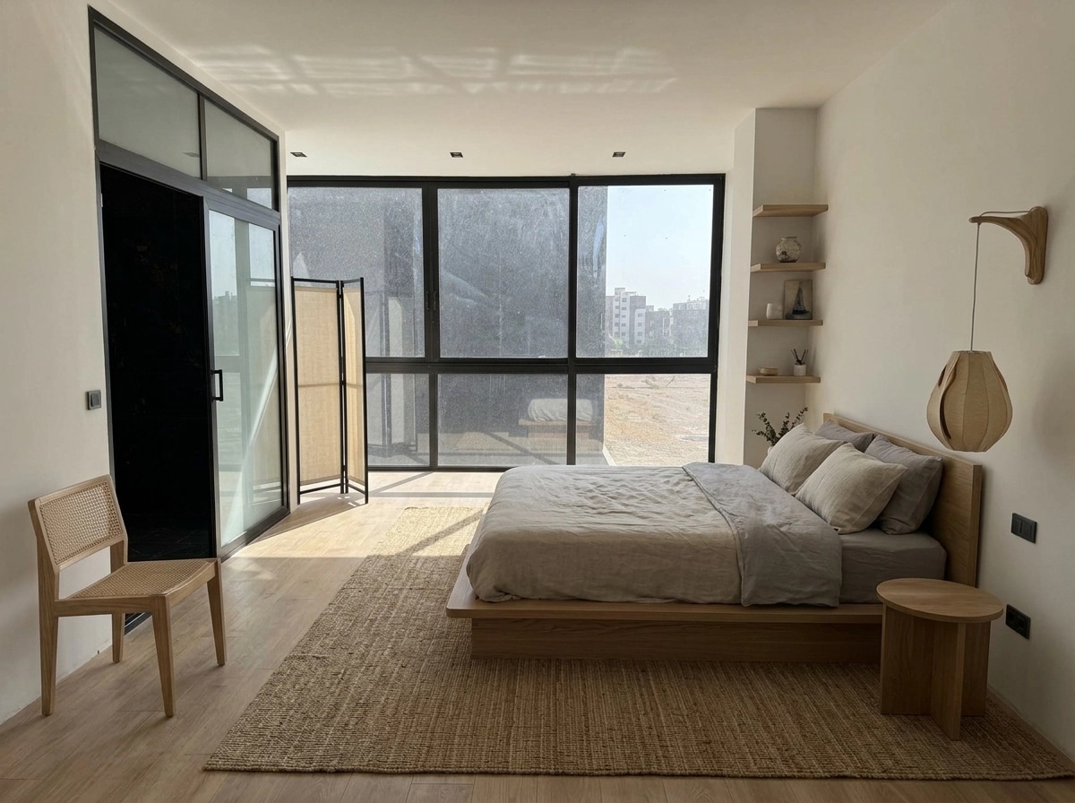 Japandi Chambre design — interior photo by GenRoom AI