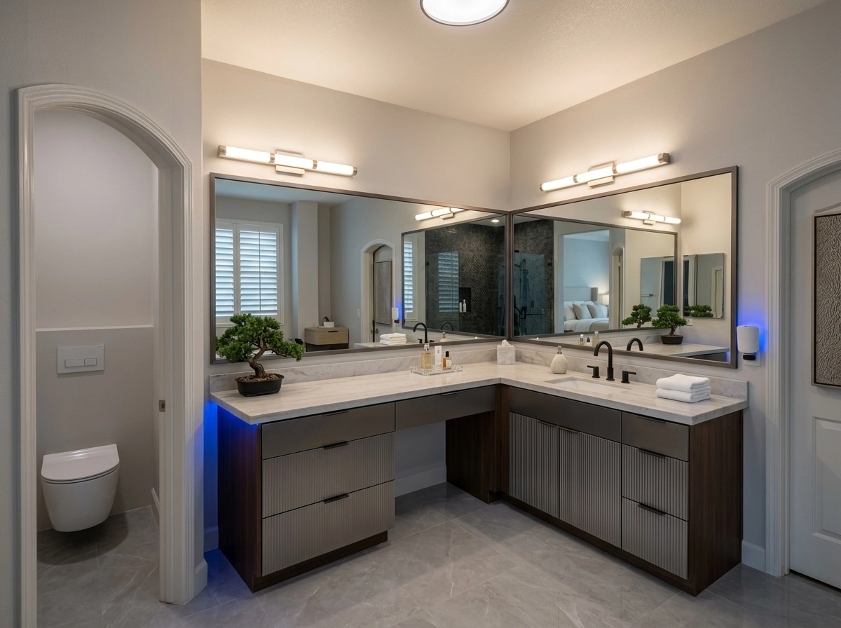 Contemporary Bathroom design — interior photo by GenRoom AI