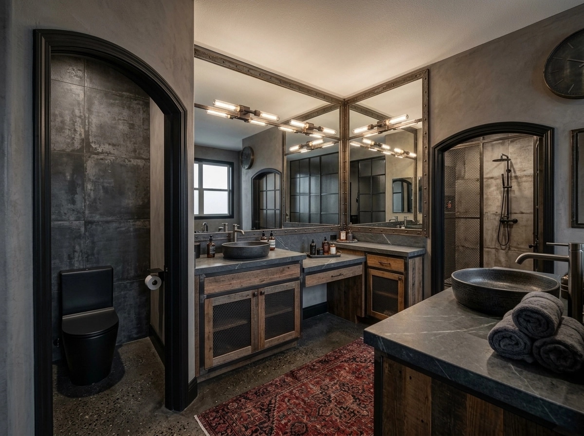 Diseño de interiores en estilo Loft / Industrial — Bano por GenRoom AI