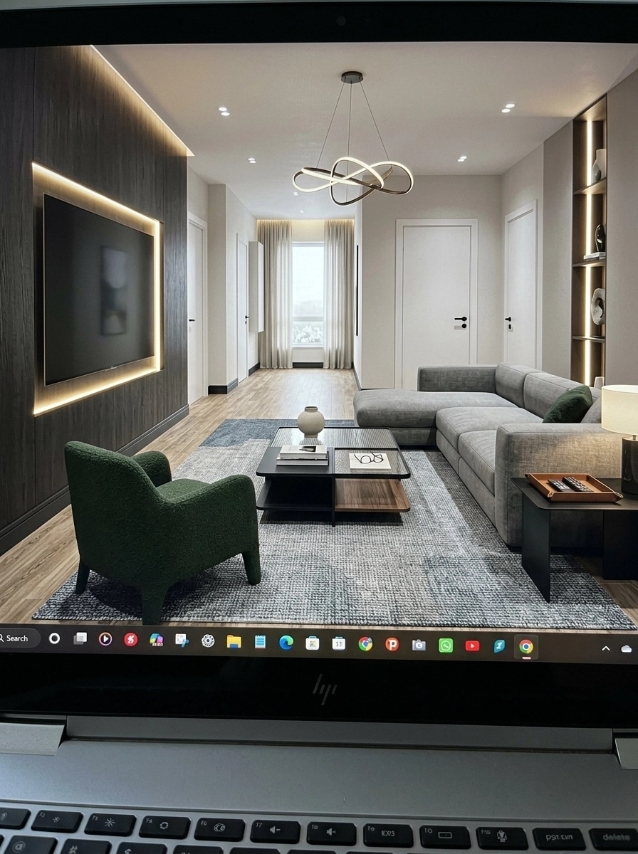 Interior design in Contemporary style — Living Room by GenRoom AI