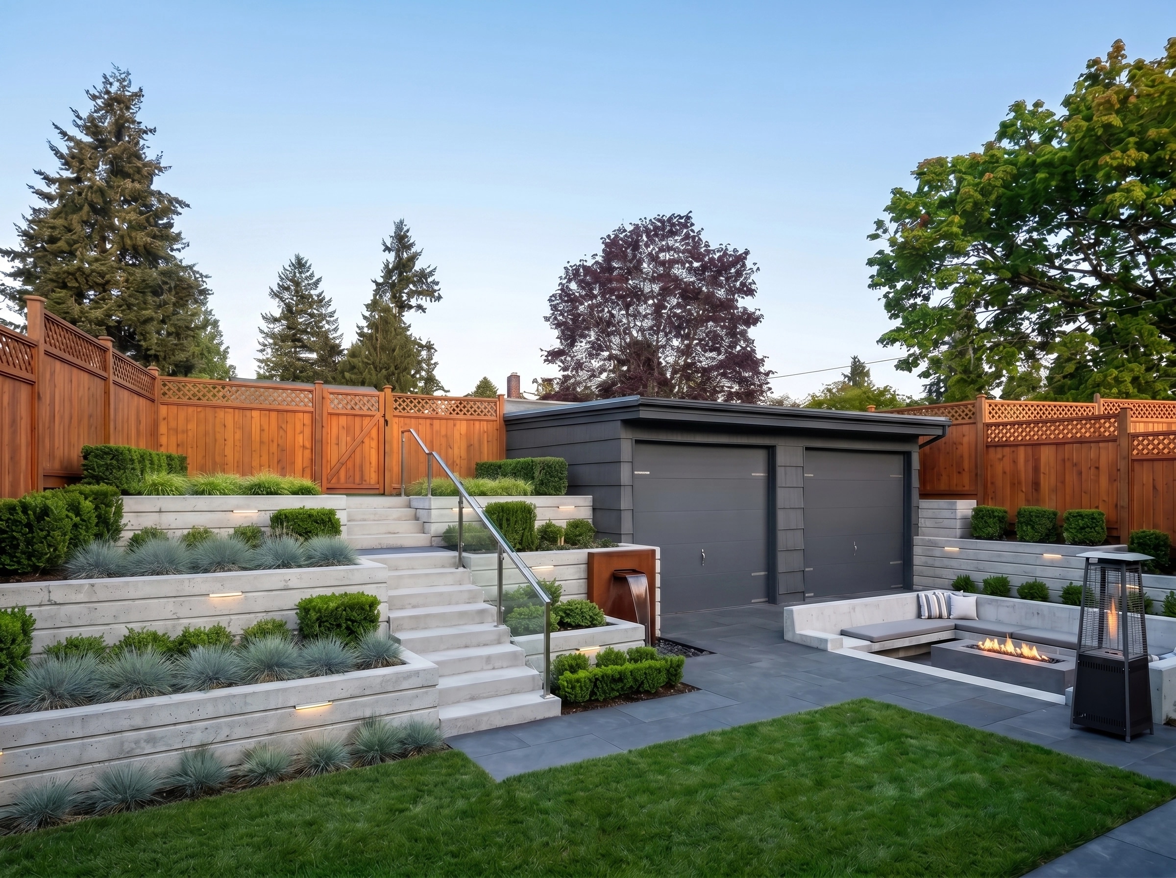 Landscape design in Contemporary Yard style — Yard by GenRoom AI