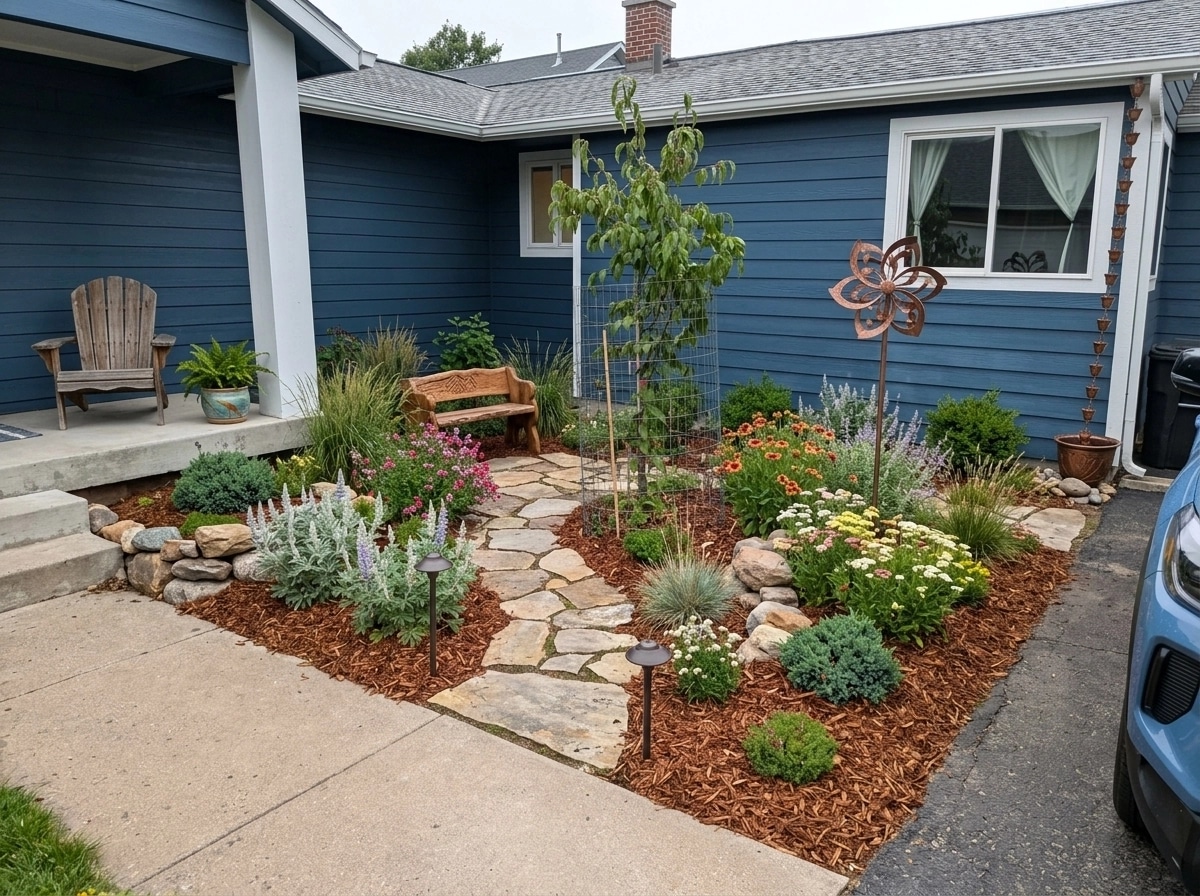 Landscape design in Eco Natural Garden style — Yard by GenRoom AI