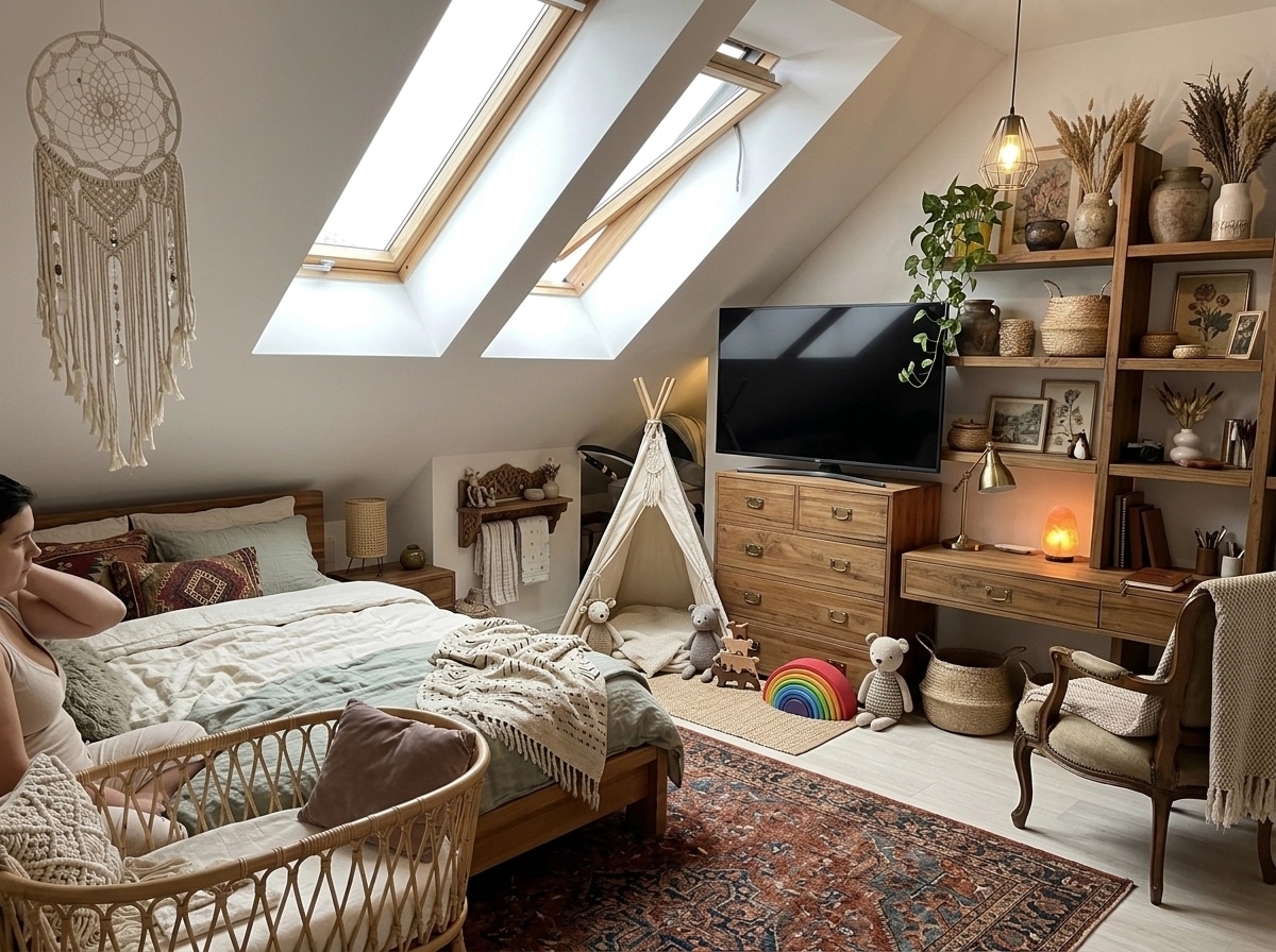 Interior design in Bohemian style — Kids Room by GenRoom AI