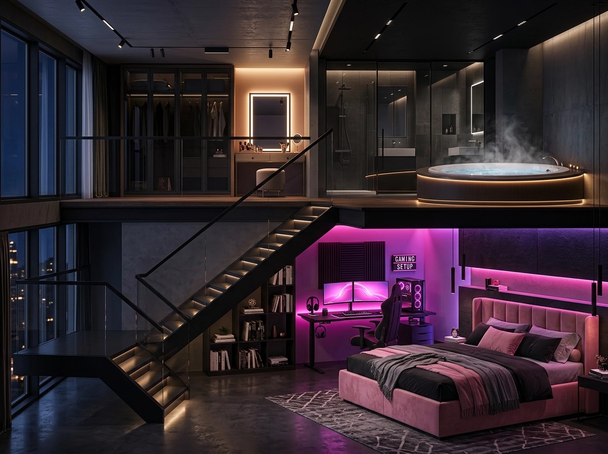 Interior design in Blacktec style — Bedroom by GenRoom AI
