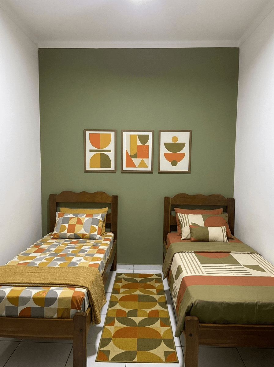 Mid-Century Modern Bedroom design — interior photo by GenRoom AI