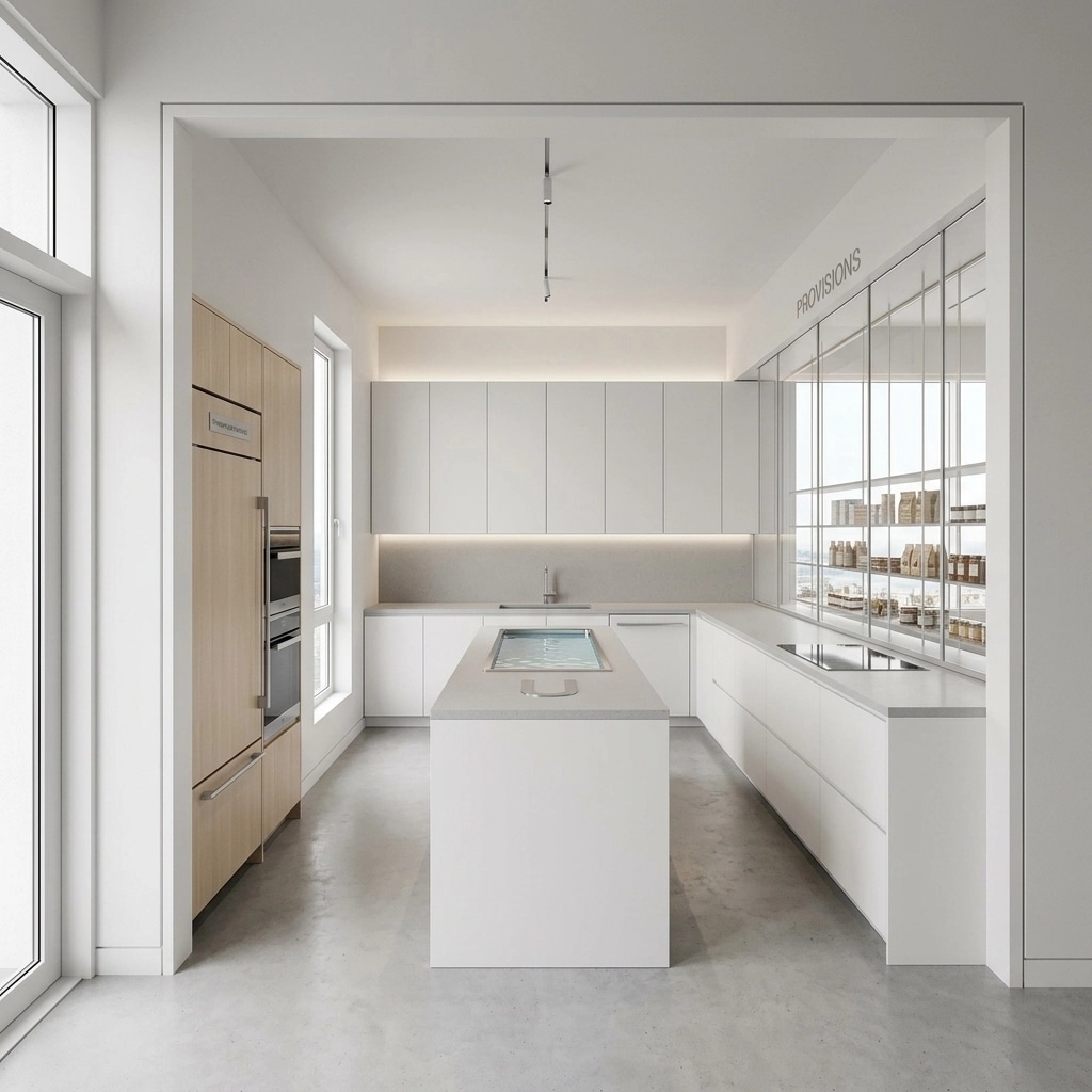 Minimalism Kitchen design — interior photo by GenRoom AI