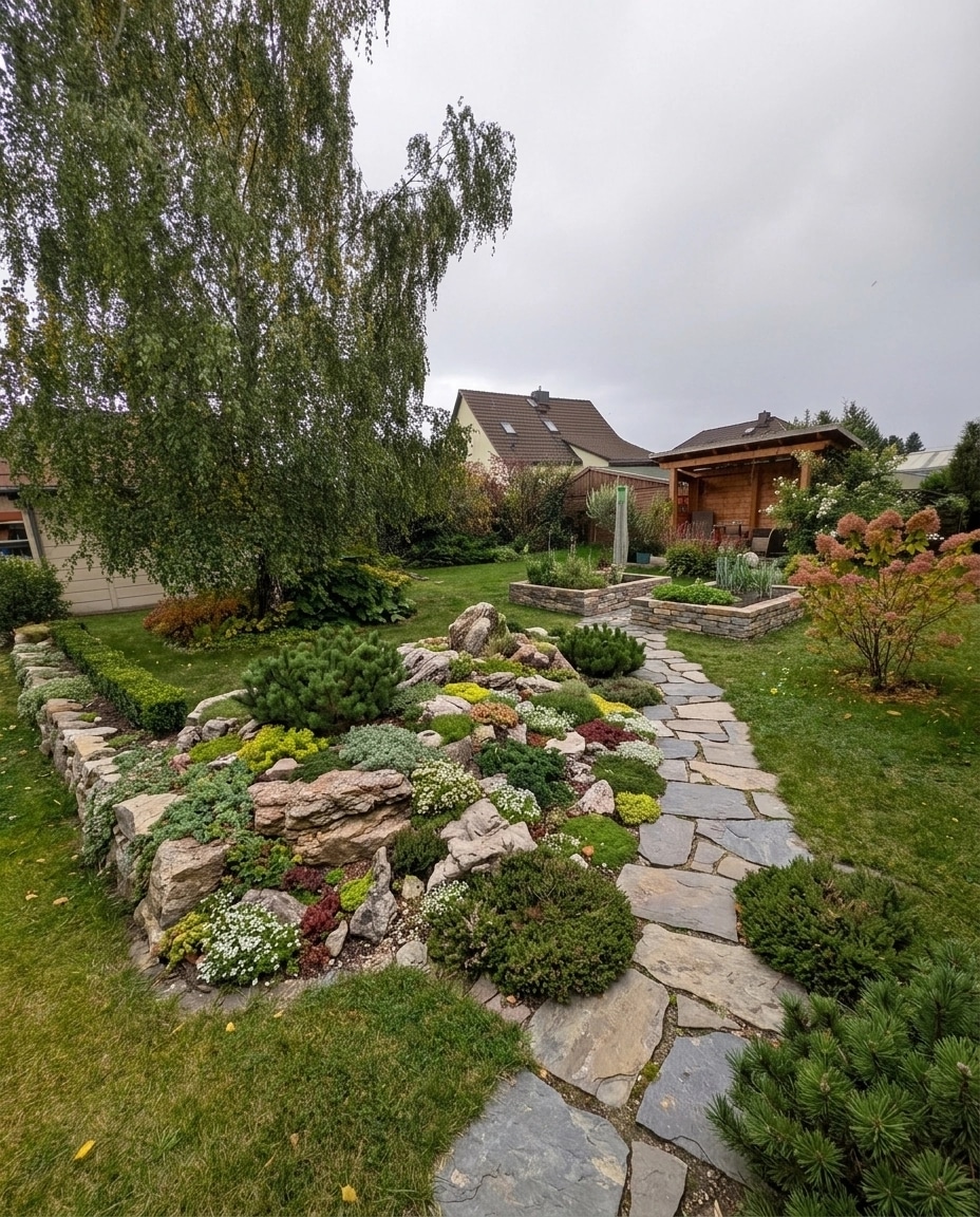 Landscape design in Alpine Garden style — Yard by GenRoom AI
