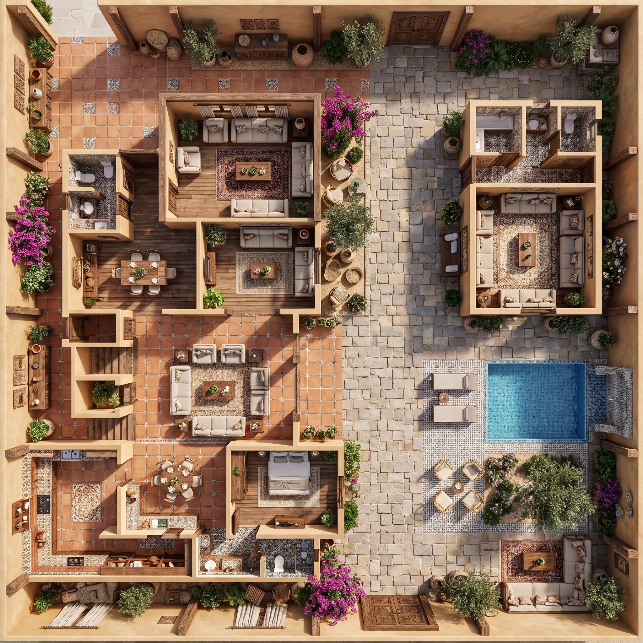 Interior design in Mediterranean style — Living Room by GenRoom AI