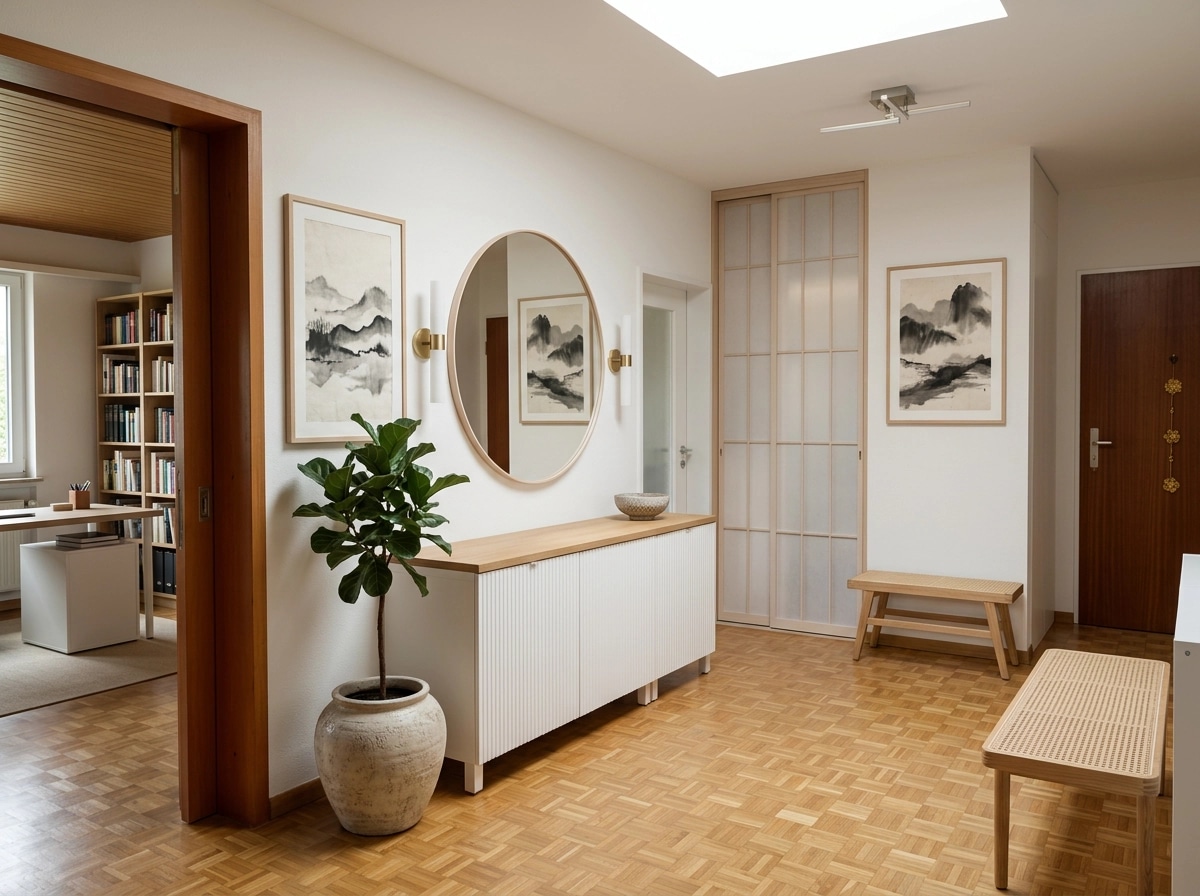 Japandi Hallway design — interior photo by GenRoom AI