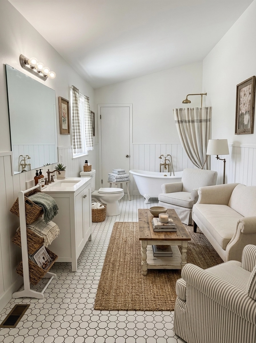 Modern Farmhouse Living Room design — interior photo by GenRoom AI
