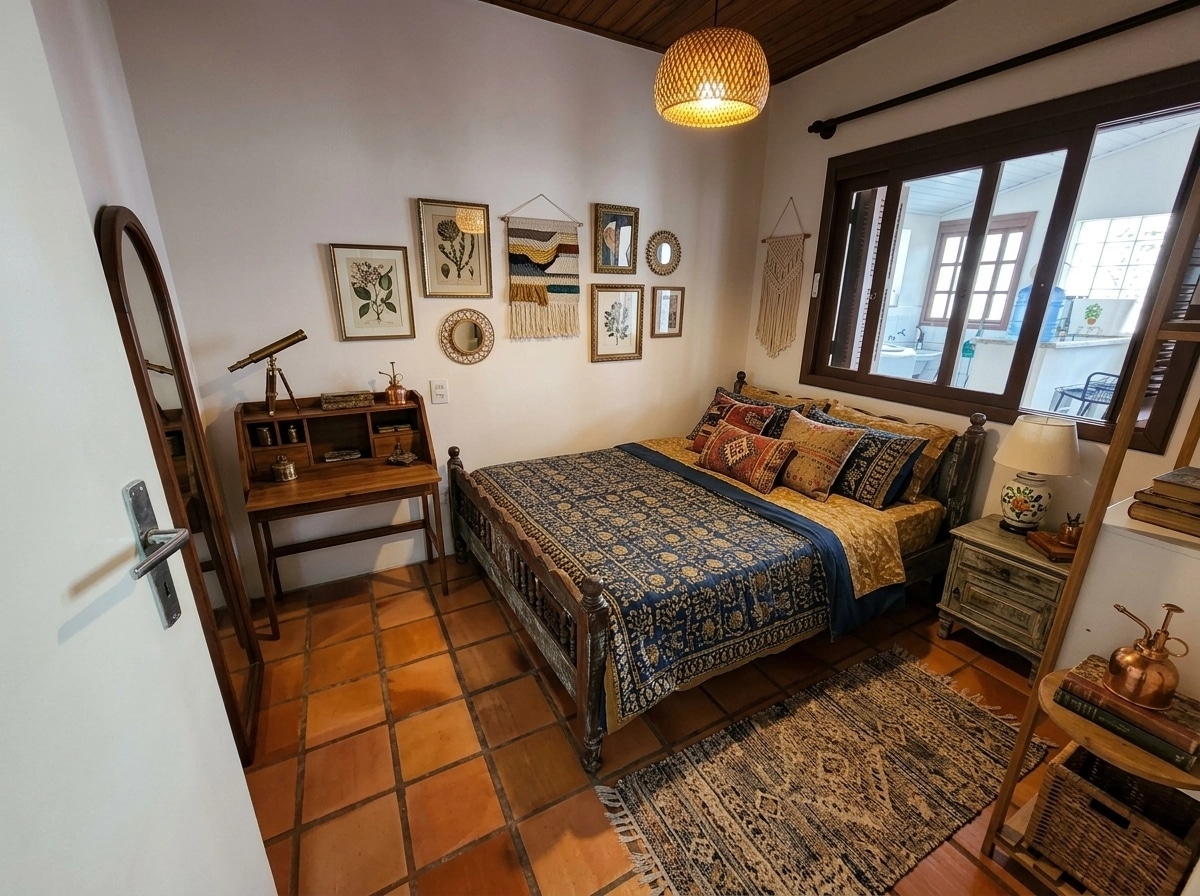 Bohemian Bedroom design — interior photo by GenRoom AI