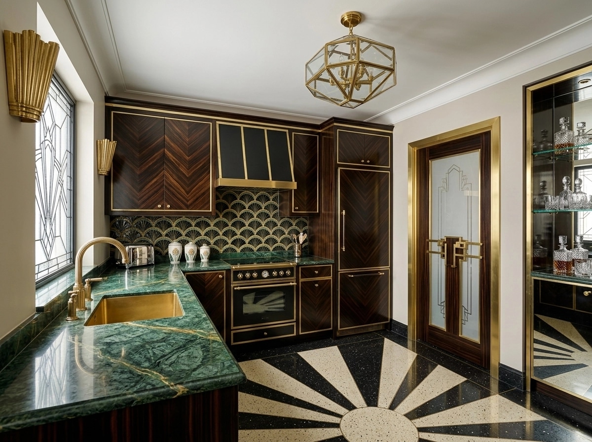 Art Deco Kitchen design — interior photo by GenRoom AI