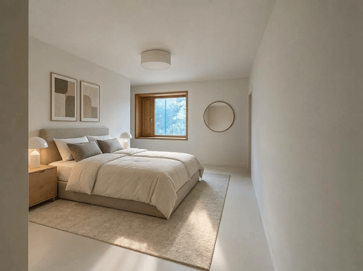 Minimalism Bedroom design — interior photo by GenRoom AI