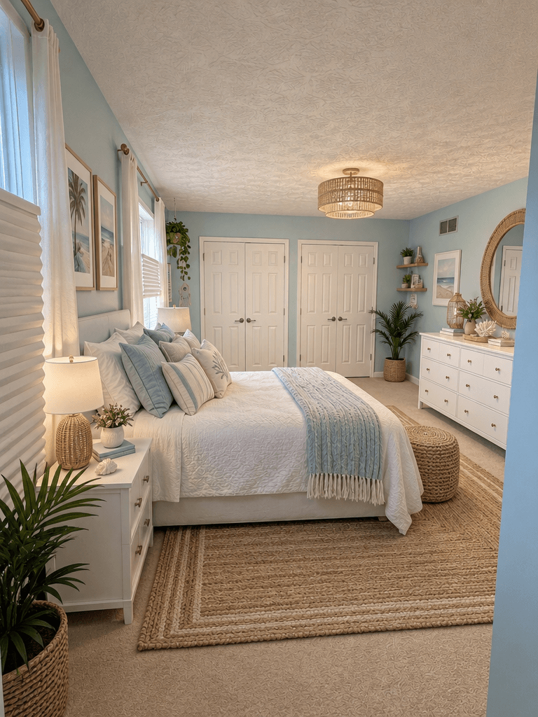 Coastal / Hamptons Bedroom design — interior photo by GenRoom AI