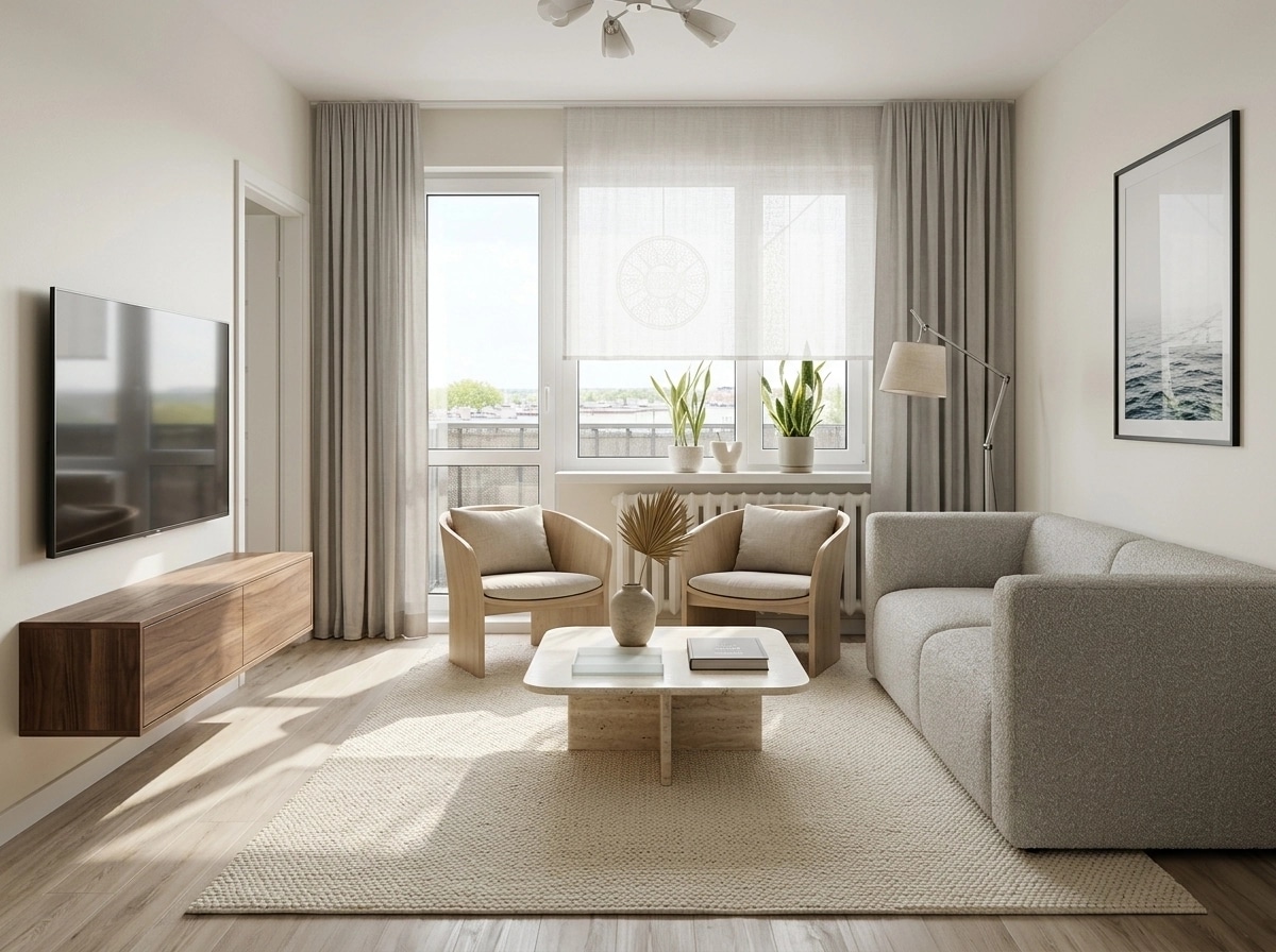 Minimalism Living Room design — interior photo by GenRoom AI