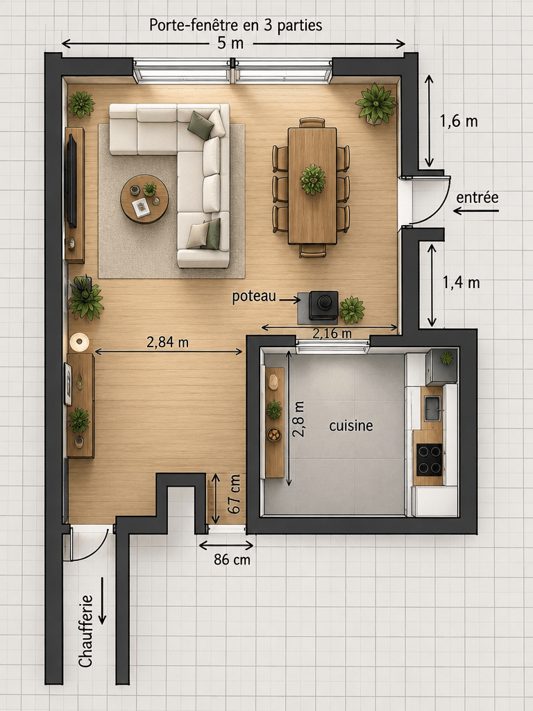 Interior design in Contemporary style — Living Room by GenRoom AI