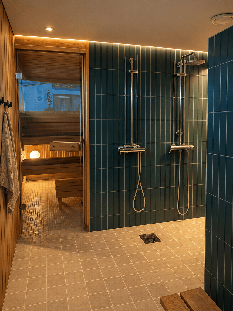 Mid-Century Modern Bathroom design — interior photo by GenRoom AI