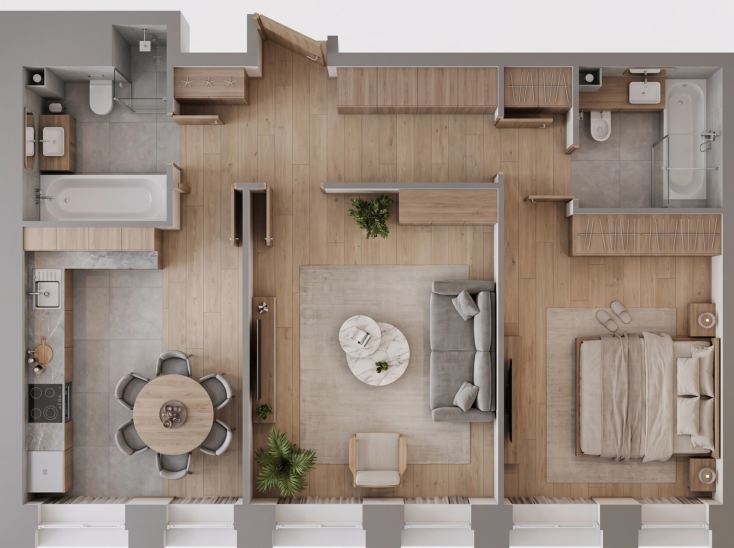 Interior design in Contemporary style — Living Room by GenRoom AI