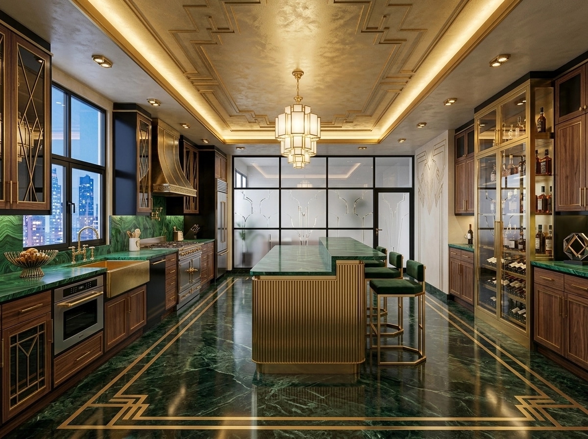 Interior design in Art Deco style — Kitchen by GenRoom AI