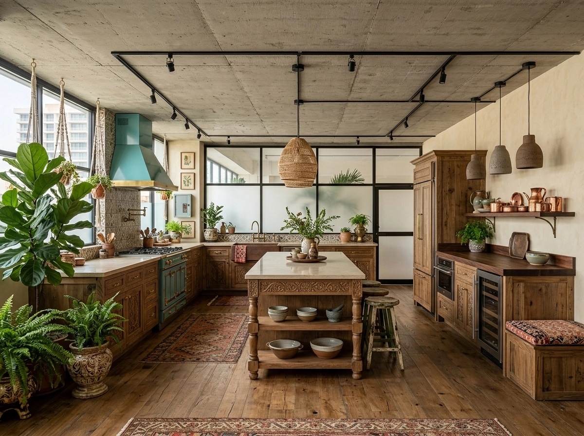 Bohemian Kitchen design — interior photo by GenRoom AI
