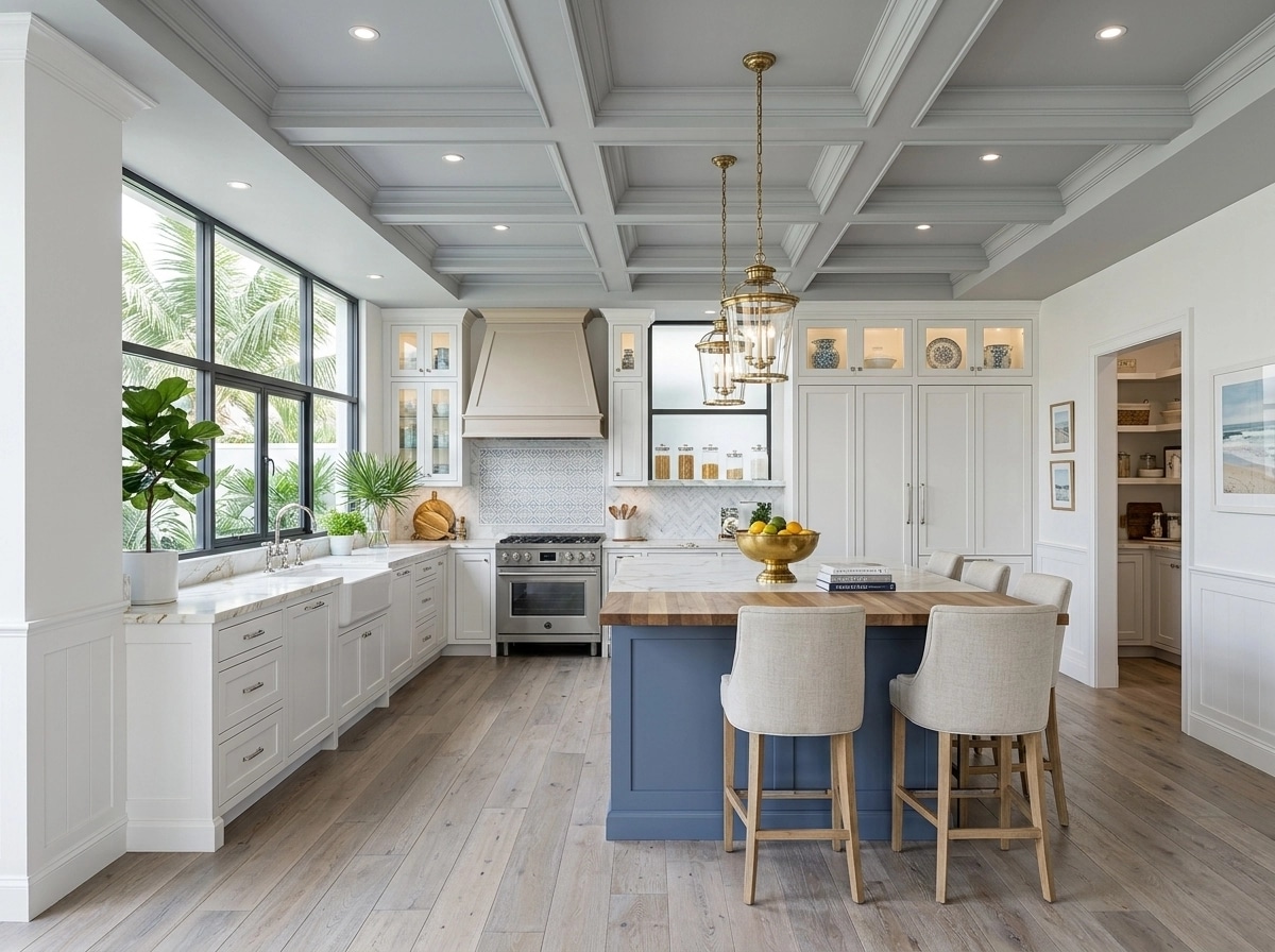 Interior design in Coastal / Hamptons style — Kitchen by GenRoom AI