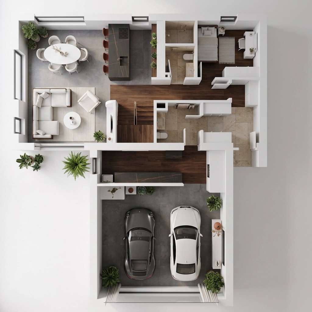 Minimalism Living Room design — interior photo by GenRoom AI