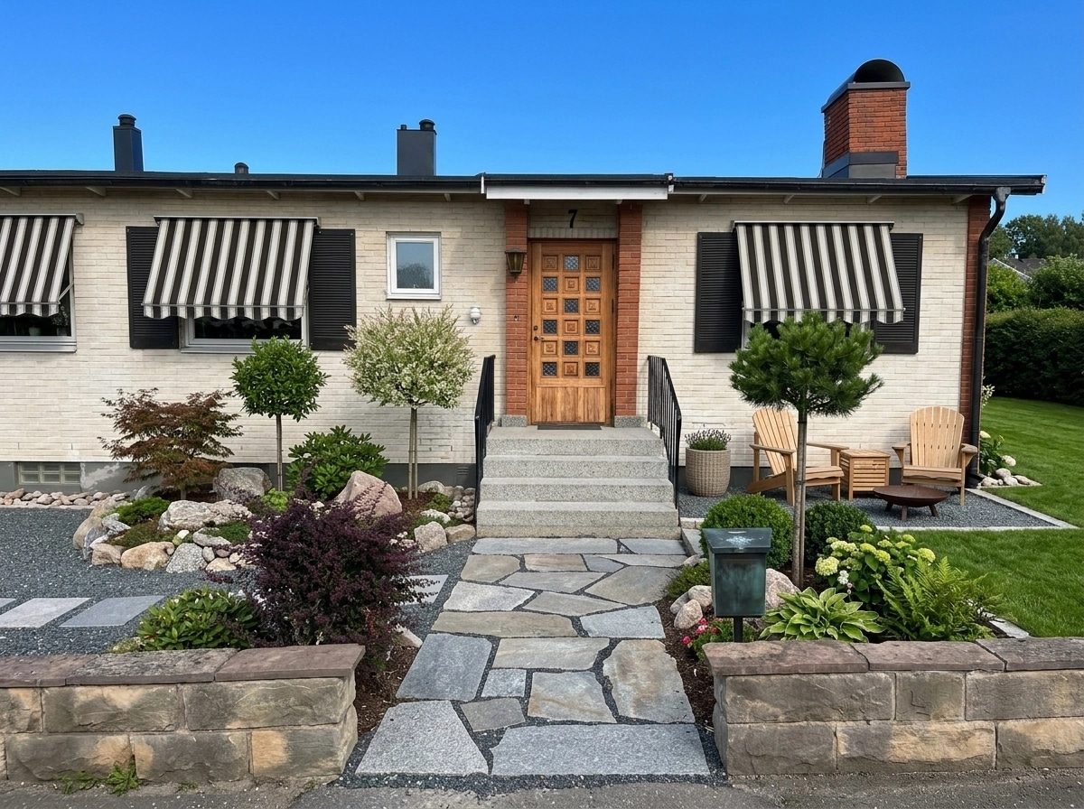 Landscape design in Scandinavian Garden style — Yard by GenRoom AI