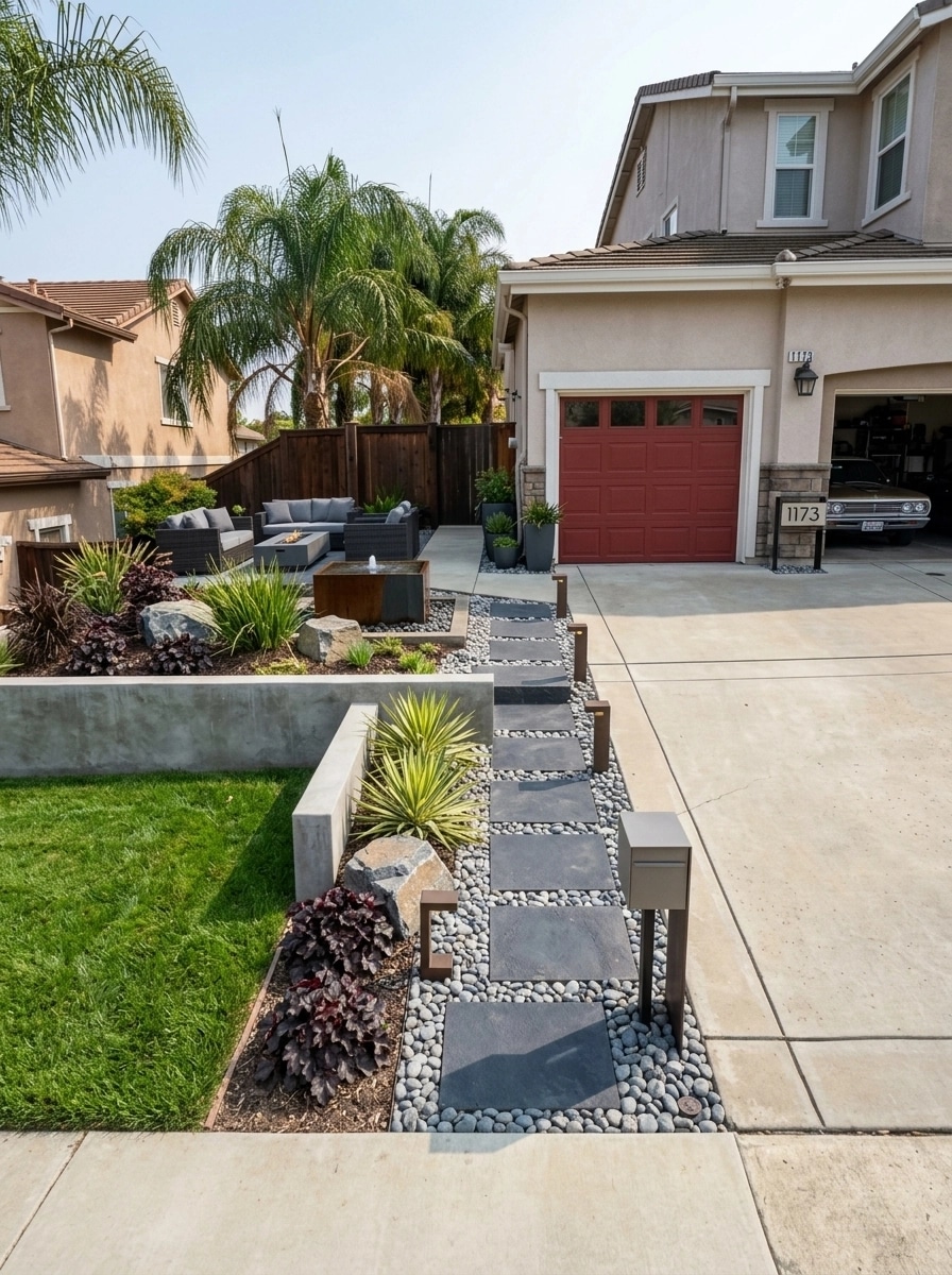 Landscape design in Contemporary Yard style — Yard by GenRoom AI