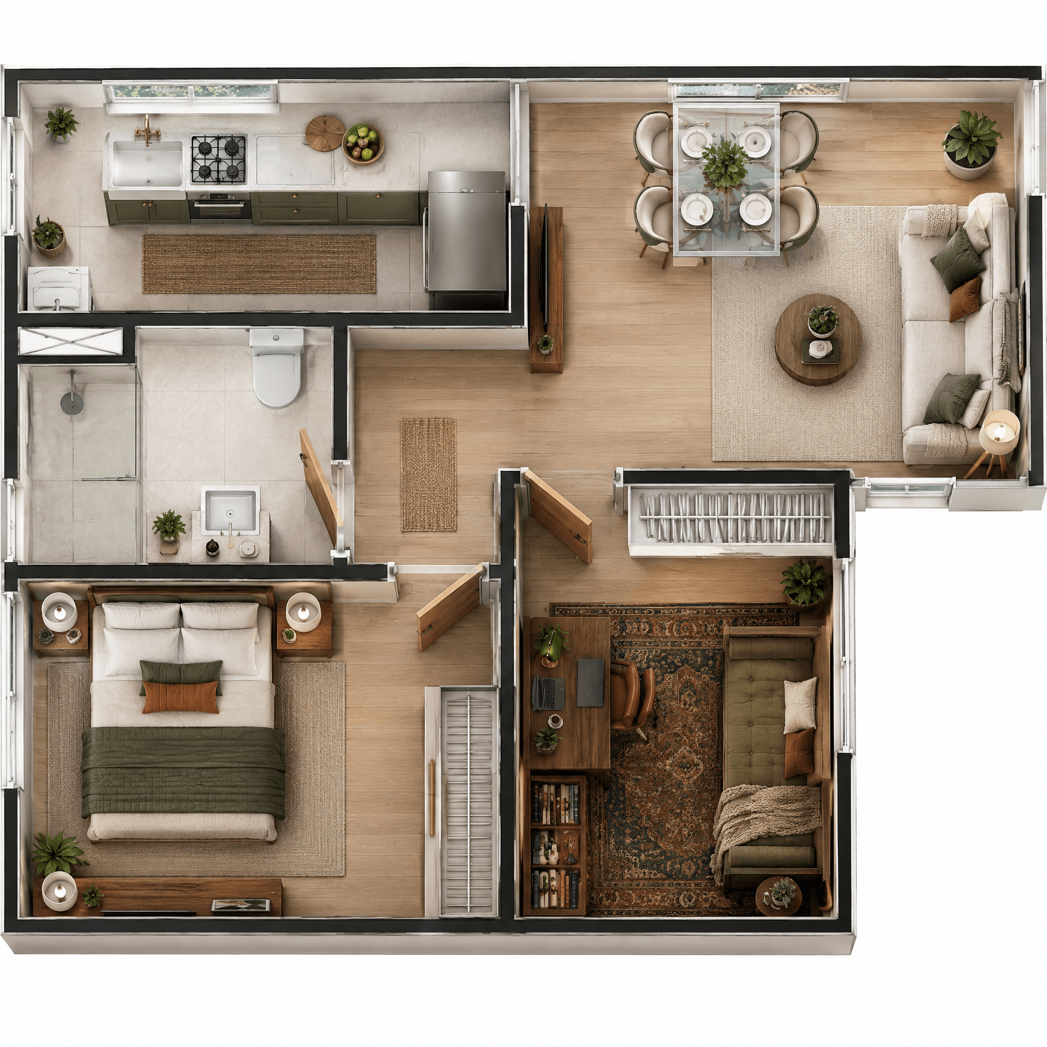 Interior design in Contemporary style — Living Room by GenRoom AI
