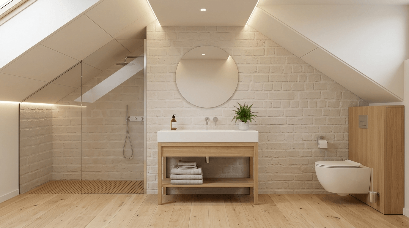 Interior design in Scandinavian style — attic by GenRoom AI