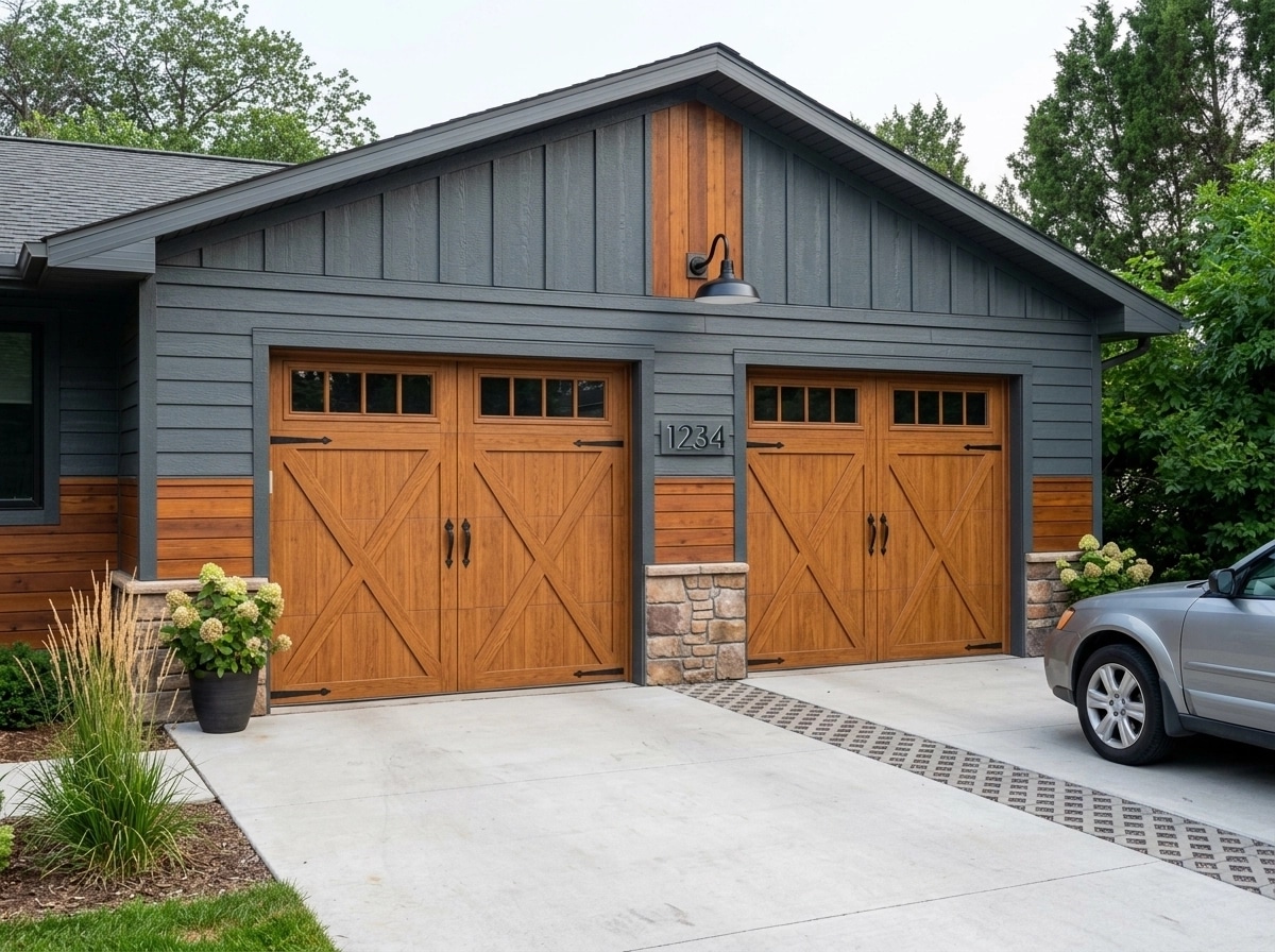 Facade design in Barnhouse Facade style — photo by GenRoom AI