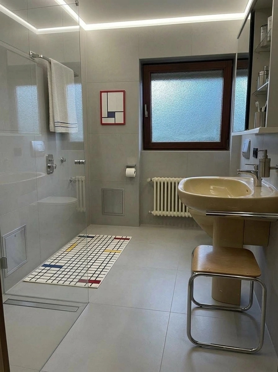 Interior design in Bauhaus style — Bathroom by GenRoom AI