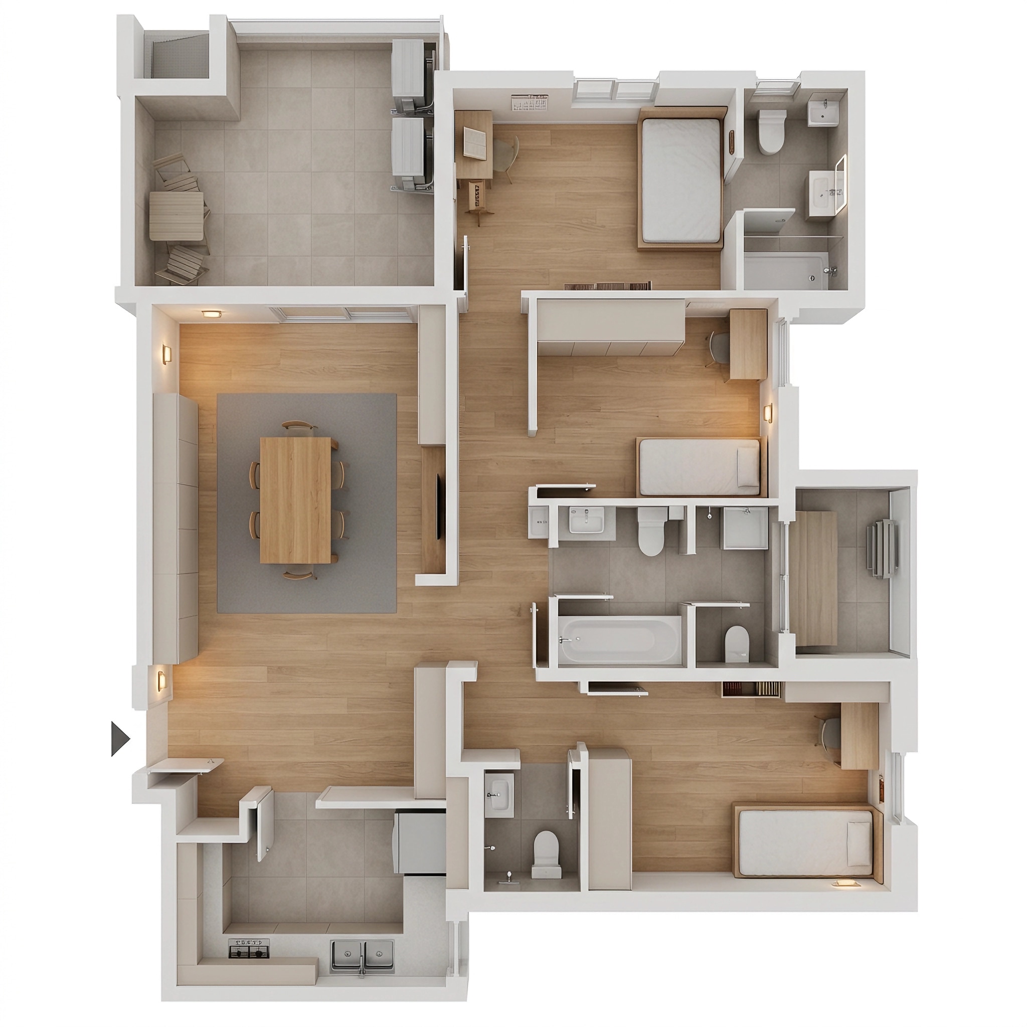 Interior design in Minimalism style — Living Room by GenRoom AI