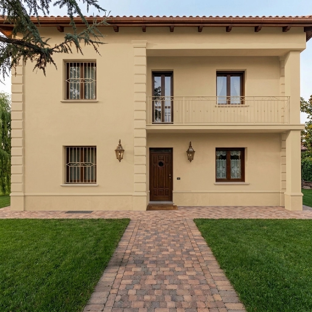 Italian Villa Facade Facciata design — facade photo by GenRoom AI