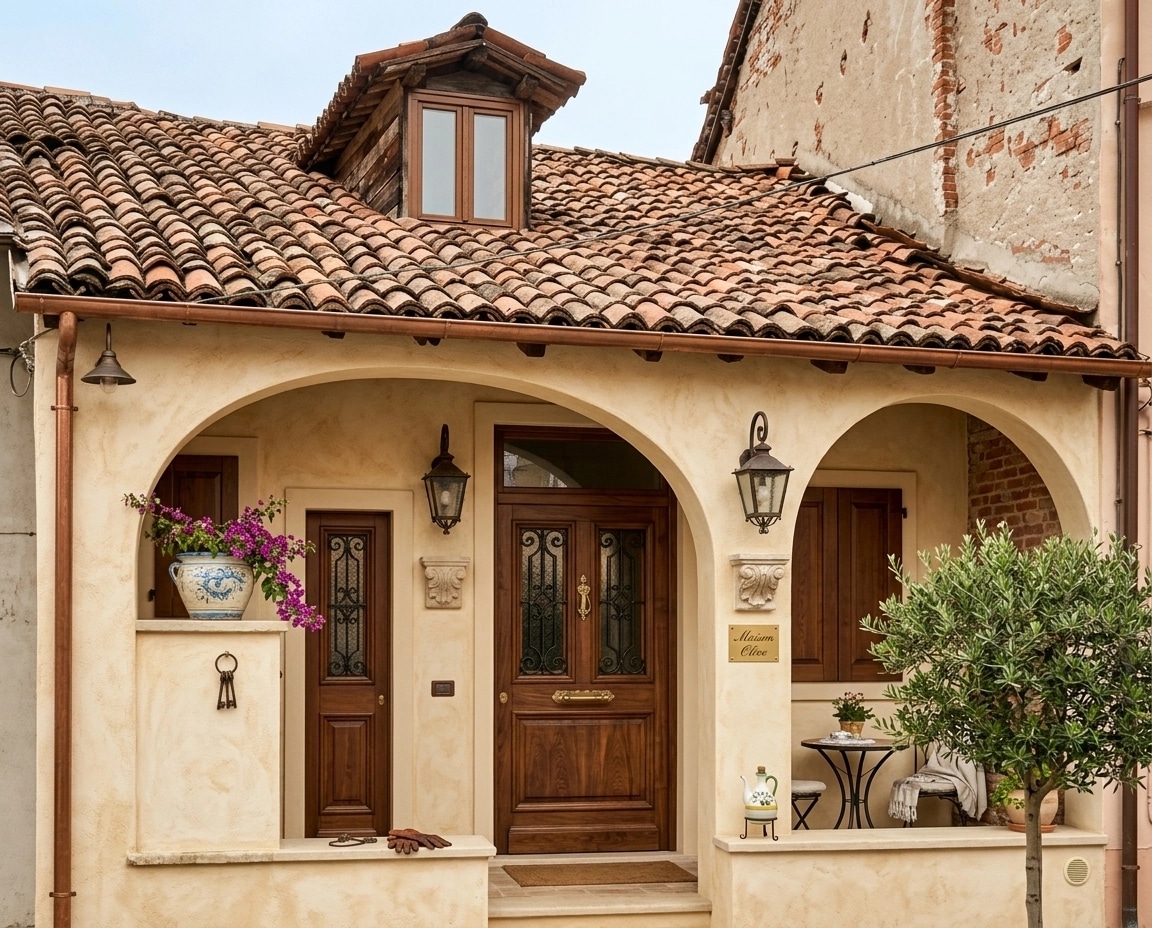 Facade design in Mediterranean Facade style — photo by GenRoom AI