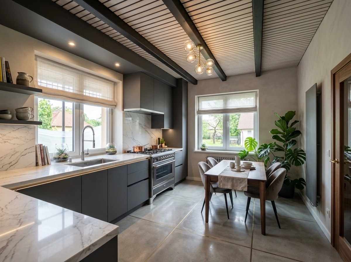 Kitchen interior in Contemporary style — photo by GenRoom AI